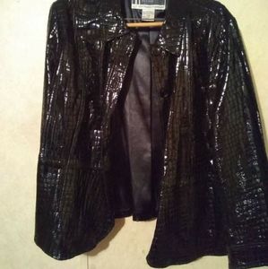 100% leather blazer
